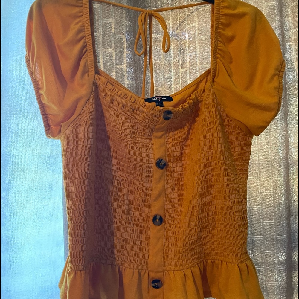 Partial Open Back Crop Top
